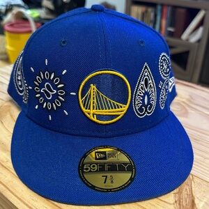 Golden State Warriors New Era fitted hat 7 5/8 paisley